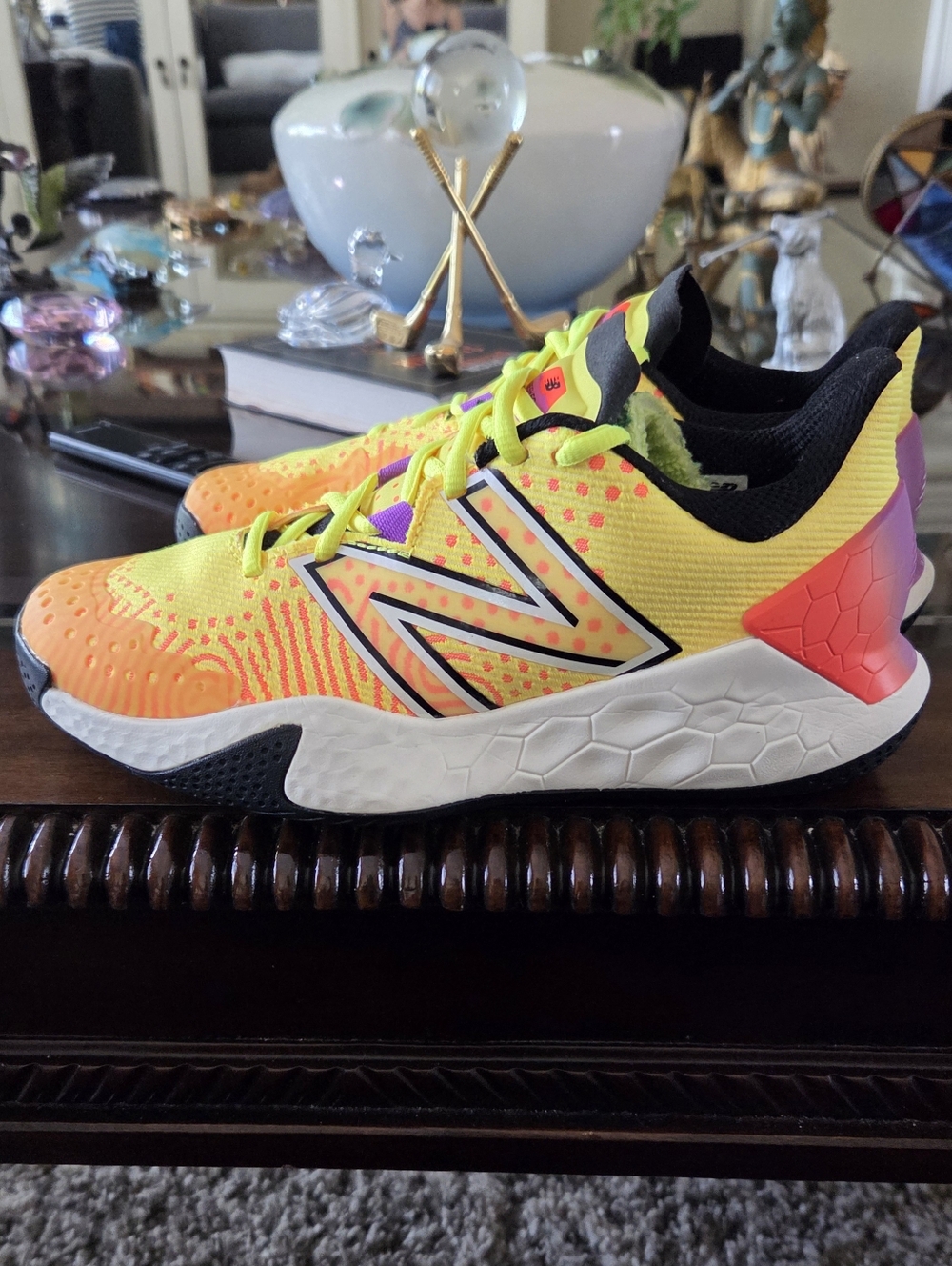 New Balance Womens Tennis  Neon Yellow & Orange Shoes